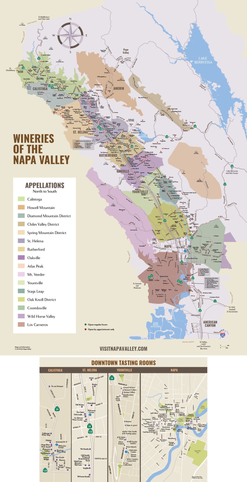 NAPA VALLEY WINERY MAP – Wine Bottle